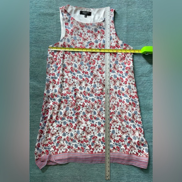 Max Studio EDIT May Red, White, Blue Floral Trapeze Dress Sz L - Picture 6 of 10